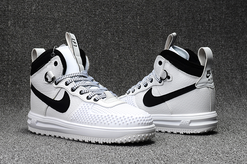 New Nike Lunar Force 1 High White Black Shoes - Click Image to Close